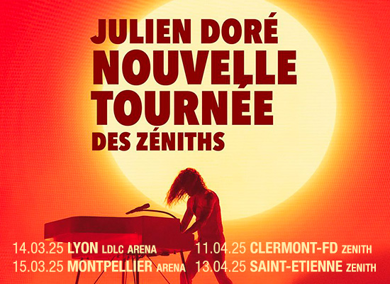 Julien Doré Nouvelle tournée des zéniths